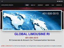 Tablet Screenshot of globallimousineri.com